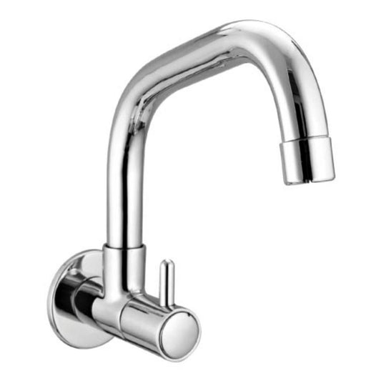 Cavier Wall Mounted Regular Kitchen Sink Mixer Selway SW-48-147 with Swinging Spout in Chrome Finish