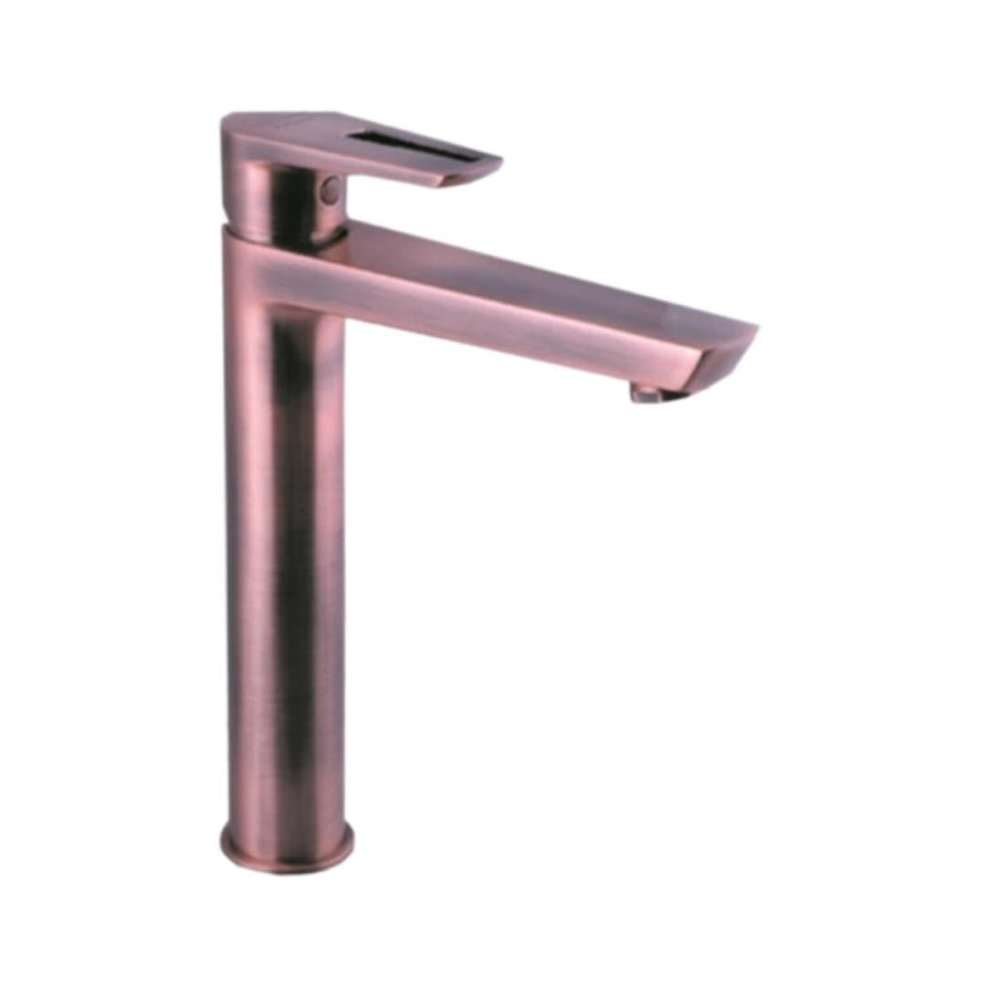 Parryware Table Mounted Tall Boy Basin Mixer Nightlife T4946A6 - Red Copper