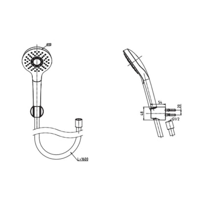 Toto Single Flow Hand Shower G Selection TBW01008A - Chrome