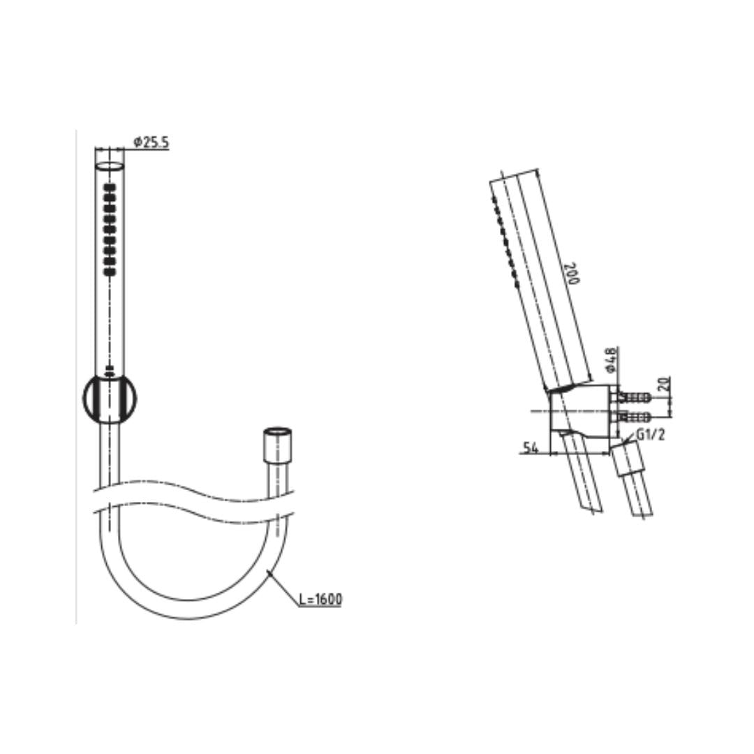 Toto Single Flow Hand Shower G Selection TBW02017A - Chrome