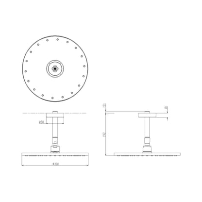 Toto Single Flow Overhead Shower G Selection TBW07003A1 - Chrome