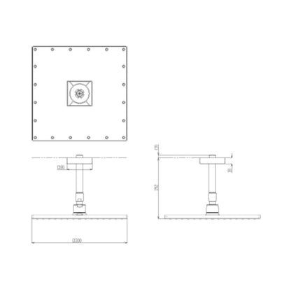 Toto Single Flow Overhead Shower G Selection TBW08003A1 - Chrome