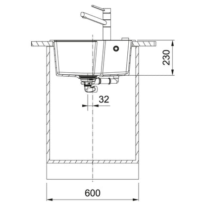 Franke Fragnite Sink Urban Fragranite Series URBAN RANGE UBG 610 56 ( 22 x 19.5 inches )  -  Oat Meal