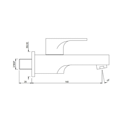 Jaquar WC Area Bib Tap Vignette Prime VGP-ABR-81037 - Antique Bronze