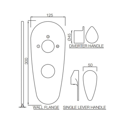 Jaquar 3 Way Diverter Vignette Prime VGP-SSF-81783NK Normal Flow - Stainless Steel Finish