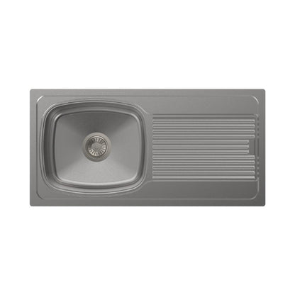 Carysil Stainless Steel Sink Vogue VOGUE SINGLE BOWL WITH DRAINER 27 X 18 X 7 ( 27 x 18 inches ) - Glossy