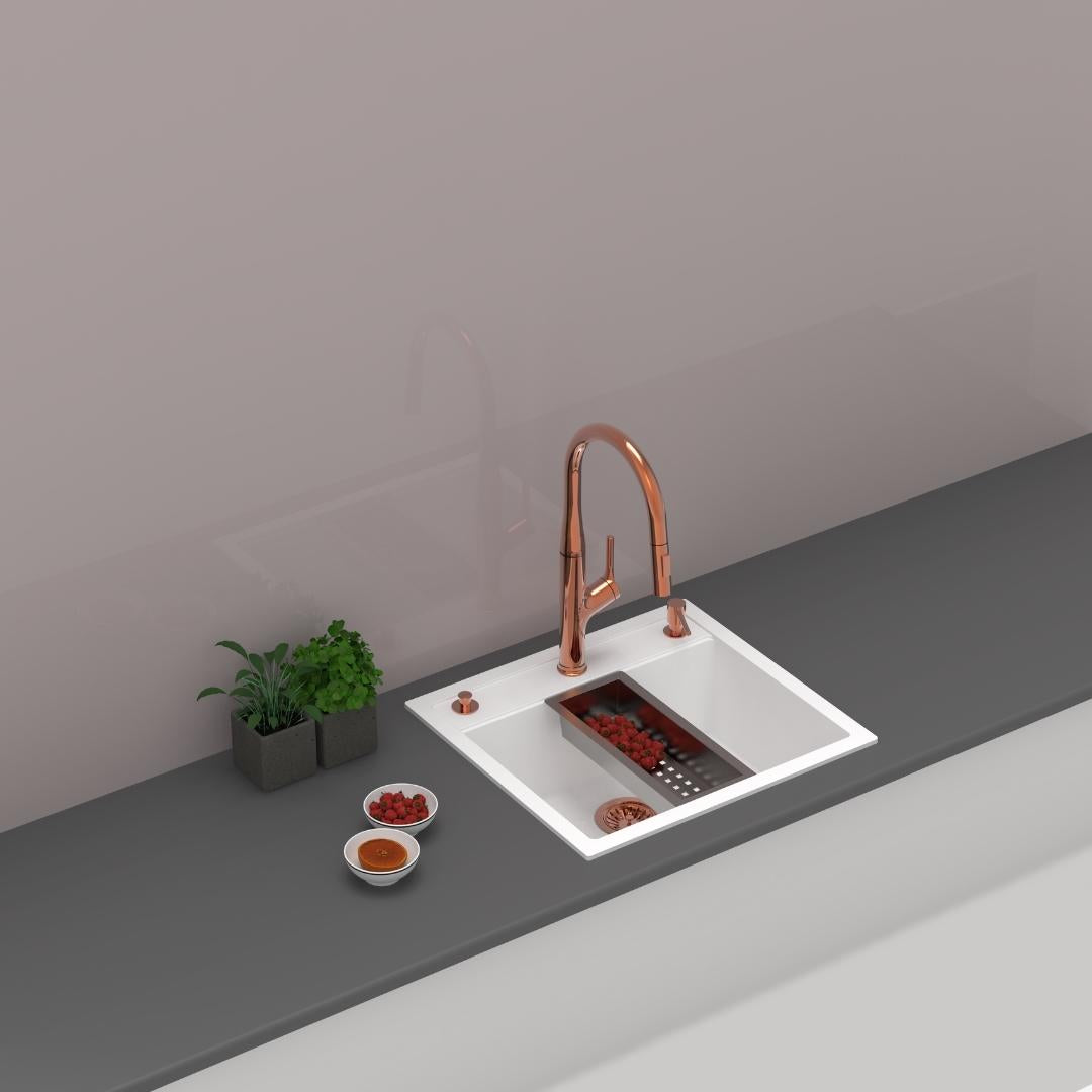 Carysil Quartz Sink Workstation Sink WORKSTATION SINK FULLY LOADED WALTZ 560 FE ( 22 x 20 inches )  -  Snova
