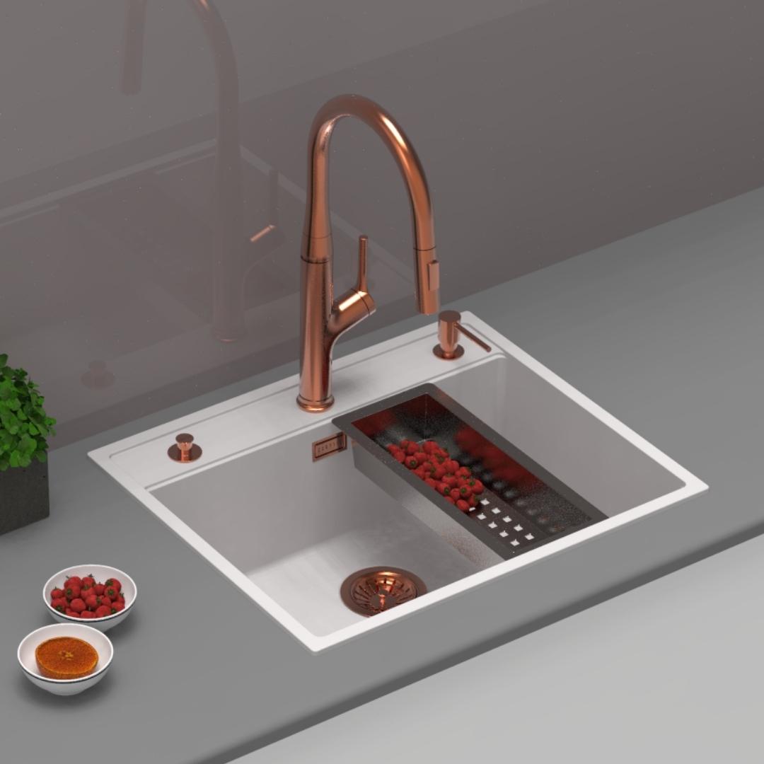 Carysil Quartz Sink Workstation Sink WORKSTATION SINK FULLY LOADED WALTZ 610 ( 24 x 20 inches )  -  Snova