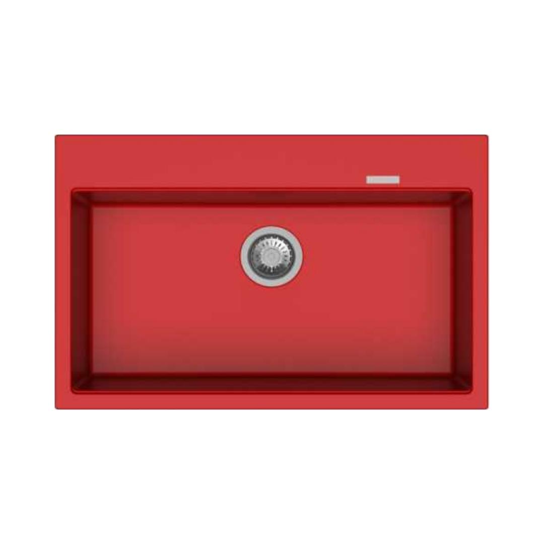 Carysil Quartz Sink Waltz WALTZ 780 ( 31 x 20 inches )  -  Red