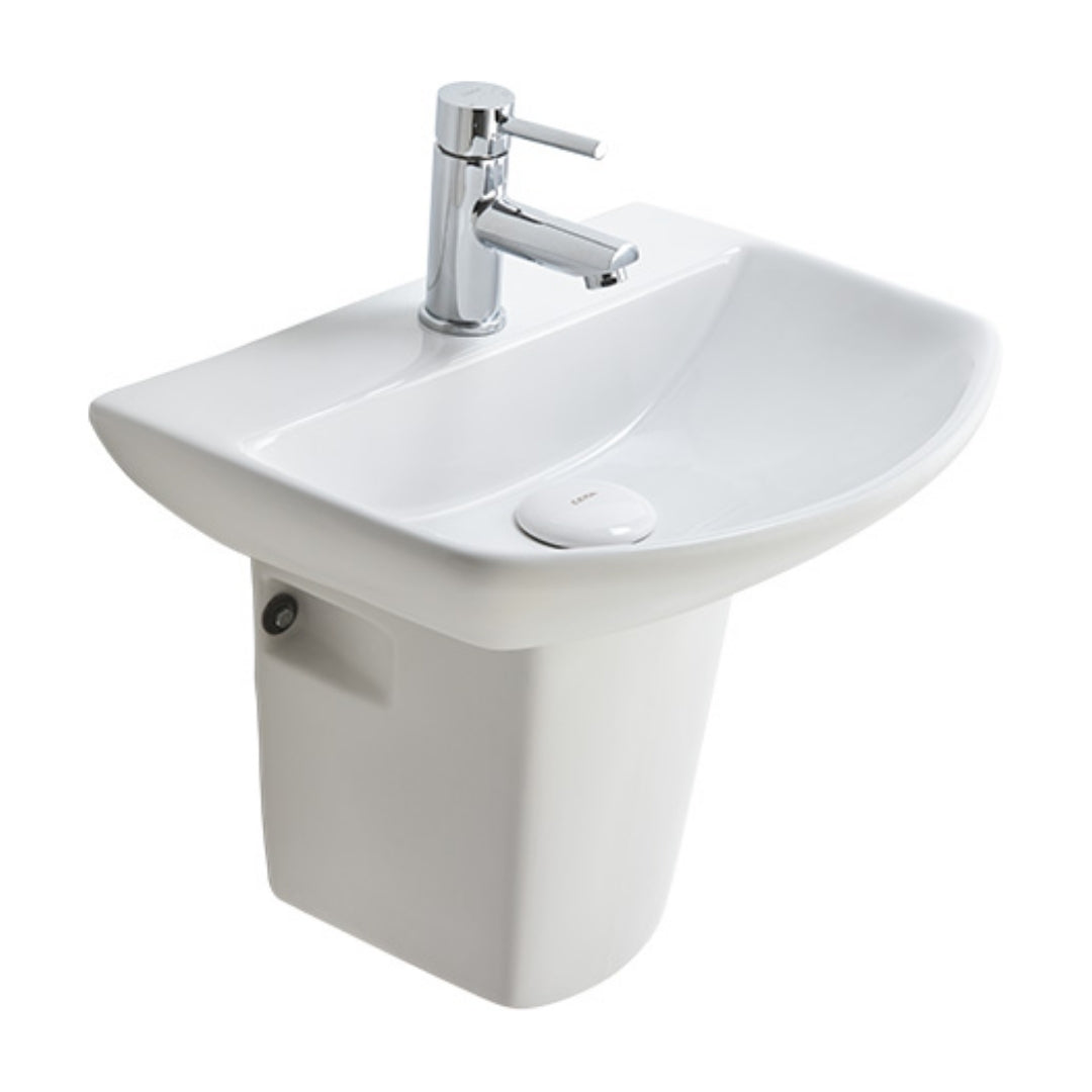 Jaquar - Half Pedestal Oval White Wash Basin - Continental - CNS WHT ...