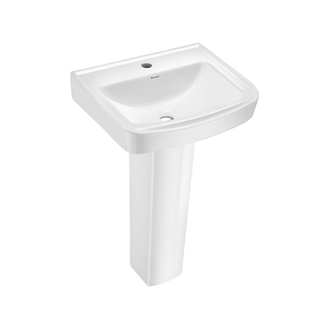 Parryware - Full Pedestal Rectangle White Wash Basin - Monte - C8701 by ...