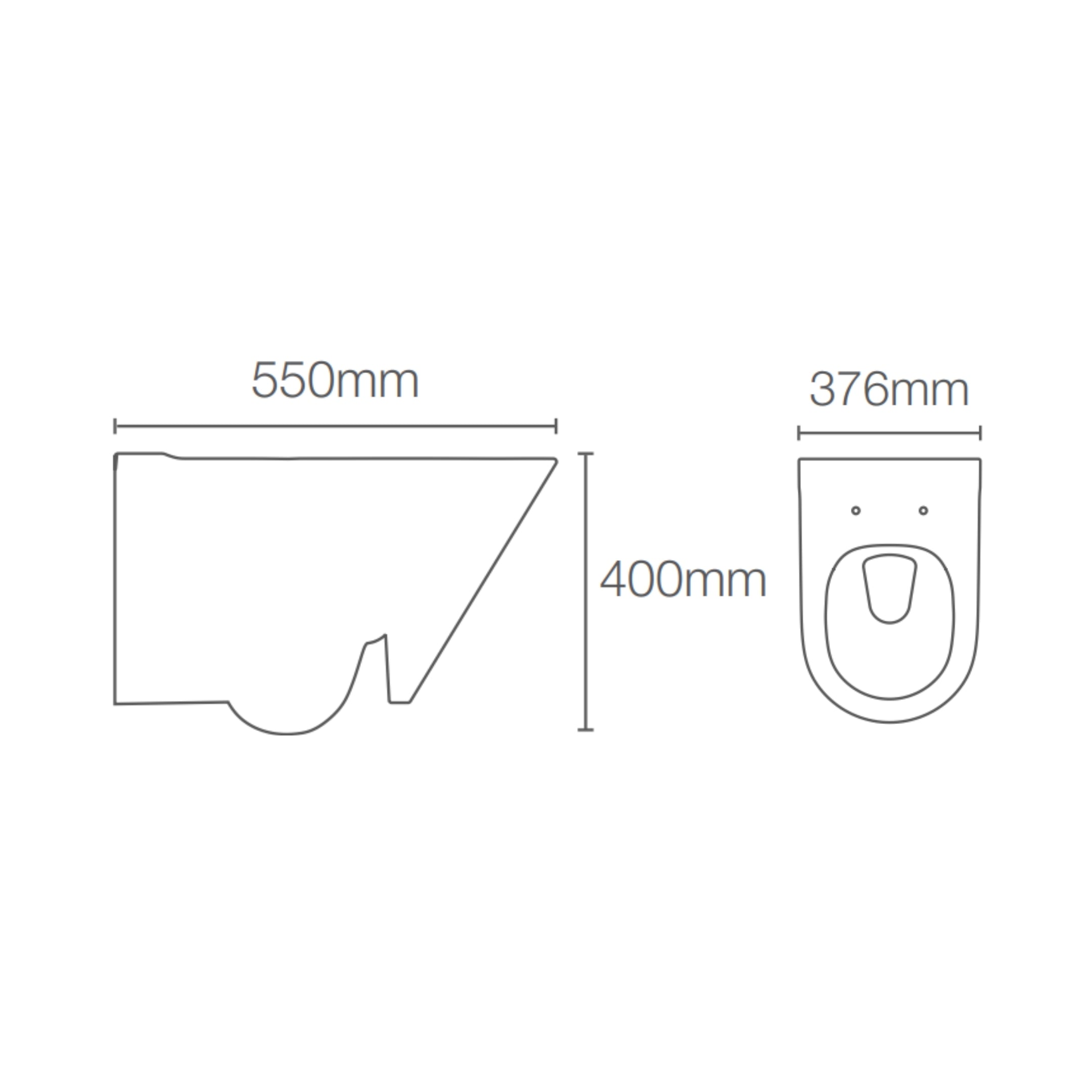 Kohler Wall Mounted White Closet WC Brazn K-26994IN-0 with P-Trap