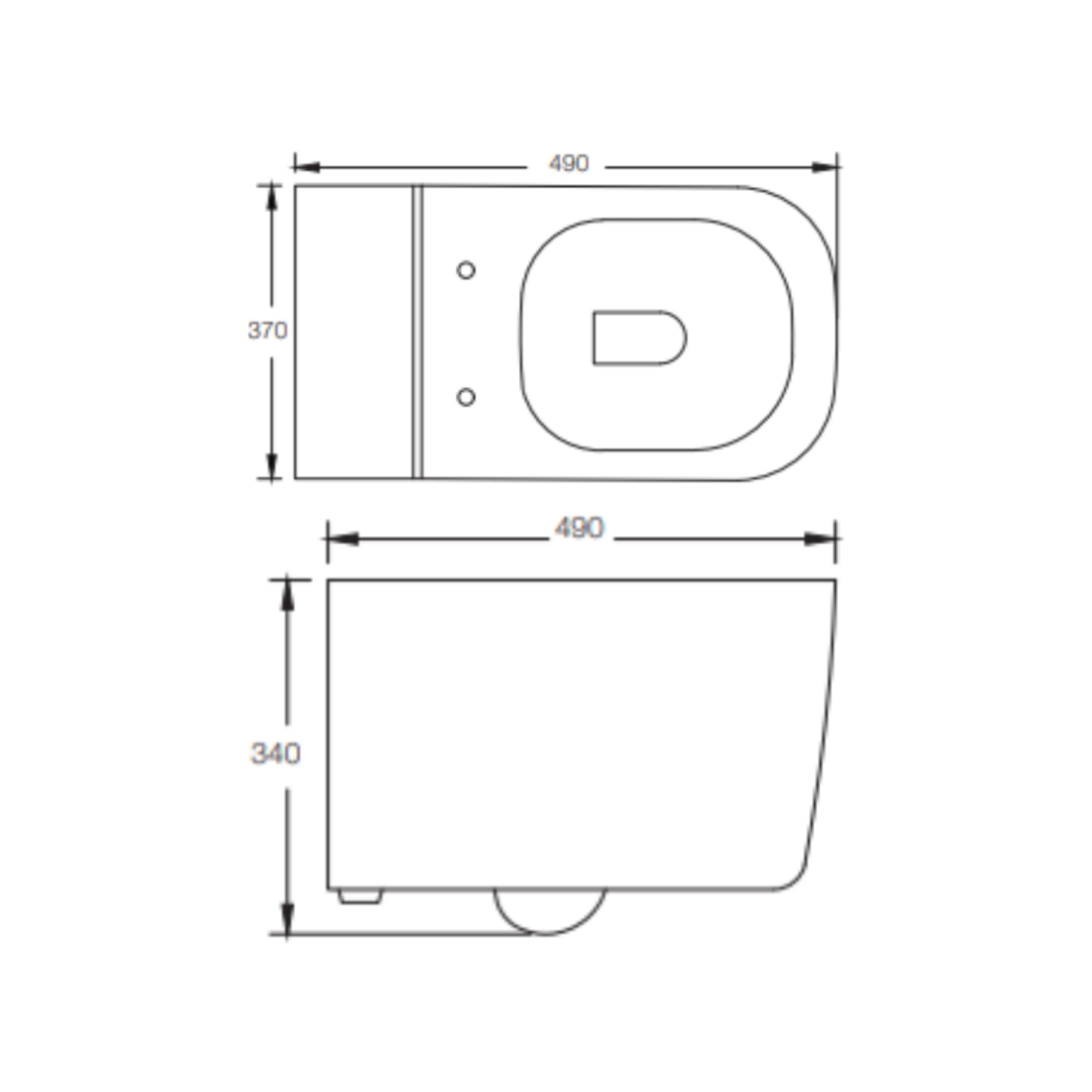 Parryware Wall Mounted White Closet WC Confident CONFIDENT C890U