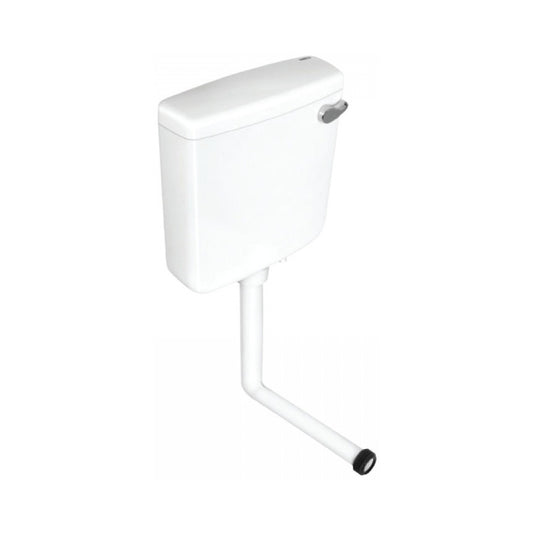 Essco External Wall Mounted Cistern Without Frame WHE-WHT-183NL - White