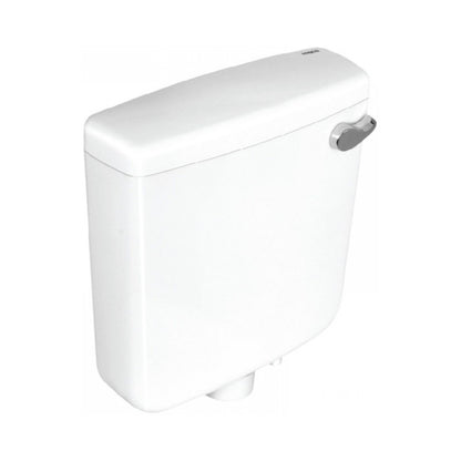 Essco External Wall Mounted Cistern Without Frame WHE-WHT-183NT - White