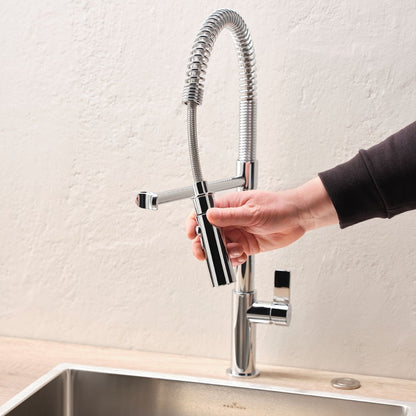 Reginox Table Mounted Pull-Down Kitchen Sink Mixer YUKON with Swinging Spout in Chrome Finish