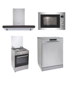Elica Chimney + Cooking Range + Microwave + Dishwasher STAINLESS STEEL Finish ELCCRMD-01