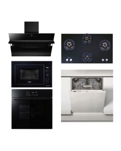 Whirlpool Chimney + Hob + Oven + Microwave + Dishwasher Combo WHCHOMD-01