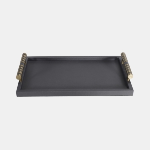 Opulent Leather Serving Decorative Tray