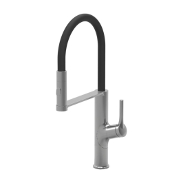 Carysil Table Mounted Semi-Professional Kitchen Sink Mixer ALA 1511 with Flexible Arm Hand Shower Spout in Black Finish