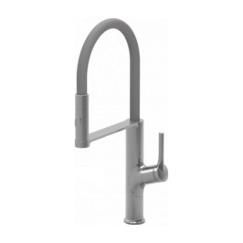 Carysil Table Mounted Semi-Professional Kitchen Sink Mixer ALA 1511 with Flexible Arm Hand Shower Spout in Grey Finish