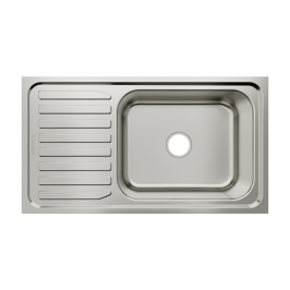 Hafele Stainless Steel Sink Astral Series SINGLE BOWL WITH DRAIN BOARD ASTRAL 3620 ( 36 x 20 inches ) - Glossy