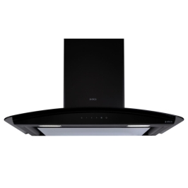 Elica 60 cm Wall Mounted Chimney EDS Deep Silence Series GLACE EDS HE LTW 60 BK NERO T4V LED