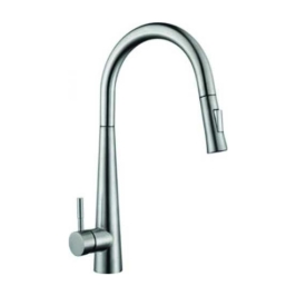 Carysil Table Mounted Pull-Down Kitchen Sink Mixer INOX 100 WITH TOUCH SENSOR with Extractable Hand Shower Spout in Satin Finish