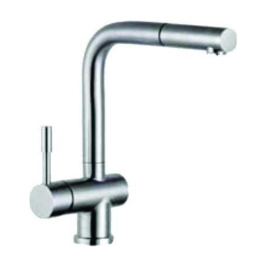 Carysil Table Mounted Pull-Out Kitchen Sink Mixer INOX 101 with Extractable Hand Shower Spout in Chrome Finish