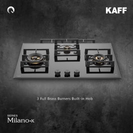 Kaff 76 cm 3 Burner Hob Milano x MFBX 763
