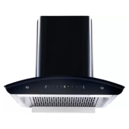 Elica 60 cm Wall Mounted Chimney Filterless Series WD TFL HAC 60 MS NERO LTW WITH INSTALLATION KIT