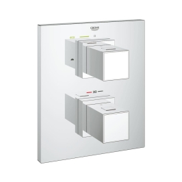 Grohe 3 Way Thermostatic Diverter Grohtherm Cube 19958000 - Chrome Finish