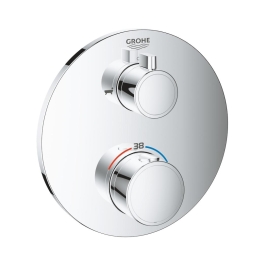 Grohe 2 Way Thermostatic Diverter Grohtherm 24077000 - Chrome Finish