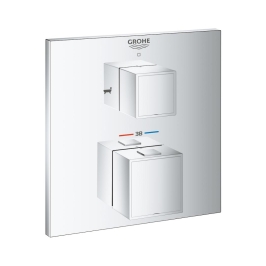 Grohe 2 Way Thermostatic Diverter Grohtherm Cube 24155000 - Chrome Finish