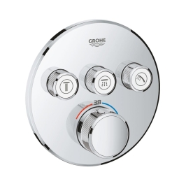 Grohe 3 Way Thermostatic Diverter Smartcontrol 29121000 - Chrome Finish
