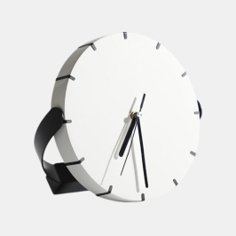 Elegance in Time Ivory Resin & Iron Desktop Clock
