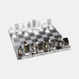 Ebon-Clear Regalia The Crystal Chess Masterpiece Chessboard