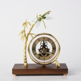 Gilded Tropical Timepiece Clock Ornament