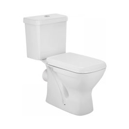 Essco Floor Mounted White 2 Piece WC Aspire AIS-WHT-101751P180NPPSMZ with S-Trap