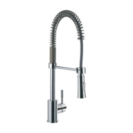 Artize Table Mounted Pull-Down Kitchen Sink Mixer FLO2 AKF-77157B with Extractable Hand Shower Spout in Chrome Finish