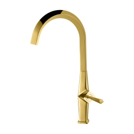 Colston Table Mounted Regular Kitchen Sink Mixer Aura AURA with Swinging Spout in Gold Finish