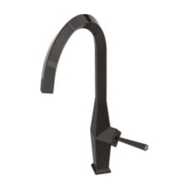 Colston Table Mounted Regular Kitchen Sink Mixer Aura AURA with Swinging Spout in Platinum Black Finish