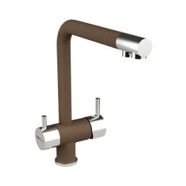 Hafele Table Mounted Regular Kitchen RO + Sink Mixer BE-PURE with Swinging Spout in Coffee Finish