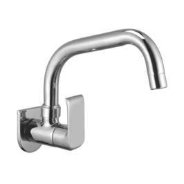 Cavier Wall Mounted Regular Kitchen Sink Tap Bold BL-05-139 with Swinging Spout in Chrome Finish