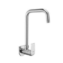 Cavier Wall Mounted Regular Kitchen Sink Tap Bold BL-05-140 with Swinging Spout in Chrome Finish