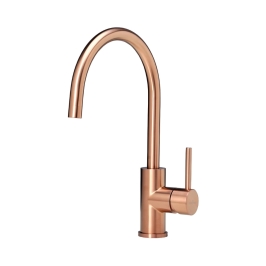 Reginox Table Mounted Regular Kitchen Sink Mixer PVD CANO with Extractable Hand Shower Spout in Copper Finish