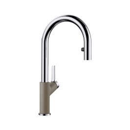 Hafele Table Mounted Pull-Down Kitchen Sink Mixer Blanco CARENA-S-VARIO with Extractable Hand Shower Spout in Tartufo Finish