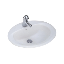 American Standard Counter Top Oval Shaped White Basin Area Aqualyn CL0476I-6DACTLT