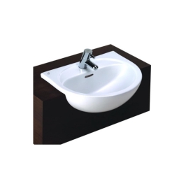 American Standard Semi Recessed Oval Shaped White Basin Area Paramount CL0518I-6DACTLS