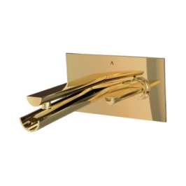 Artize Wall Mounted Basin Mixer Confluence CNF-GBP-69233 - Gold Bright PVD